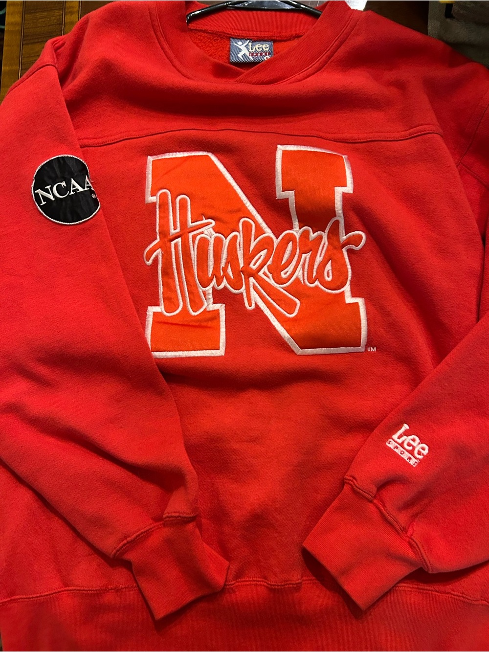 NCAA Red Huskers Crewneck Sweatshirt